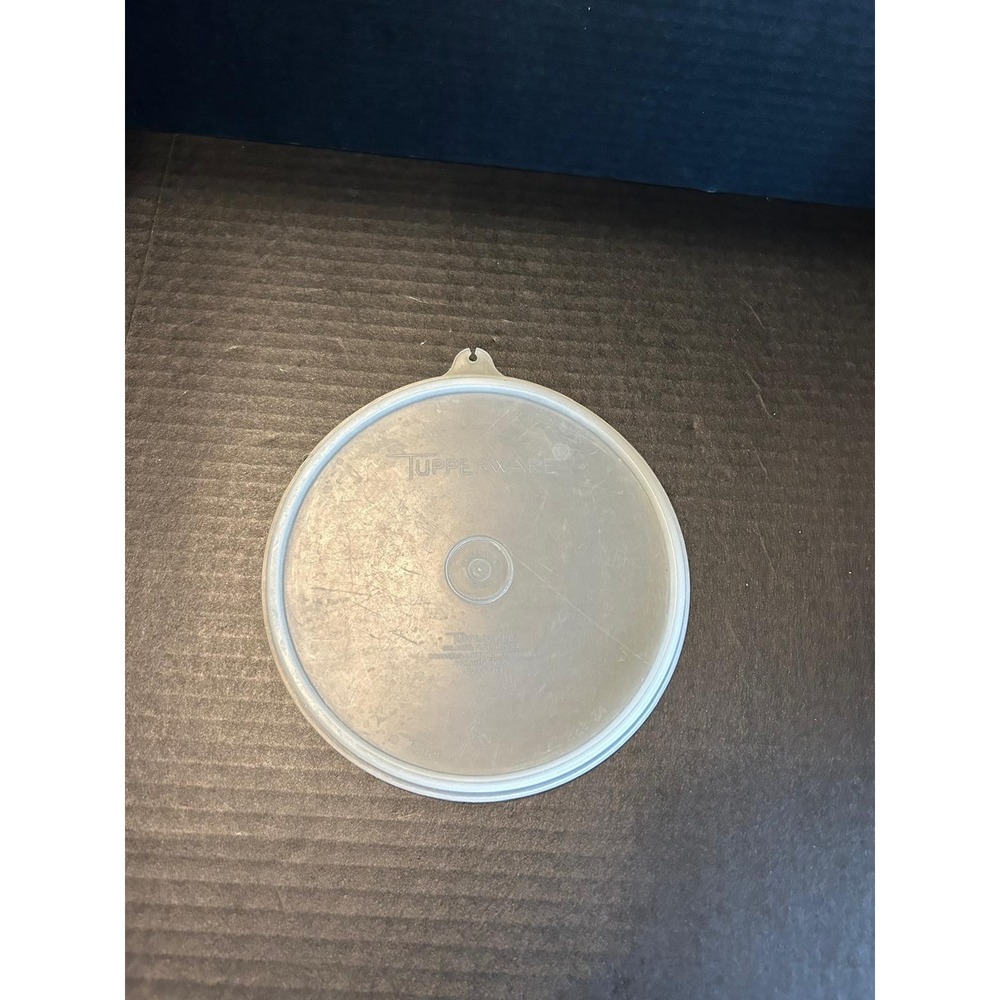 Vtg USA Tupperware Round Sheer Replacement Lid Tab #733-3